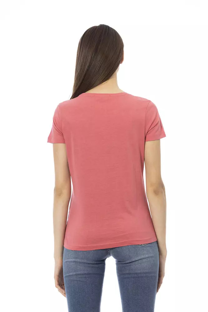 T-shirt Trussardi Action Chic Fuchsia à Manches Courtes