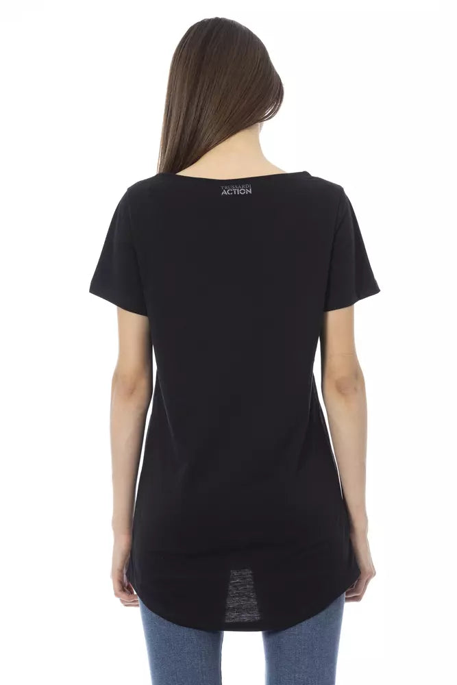 Trussardi Action T-Shirt Femme Noir - Élégance et Confort