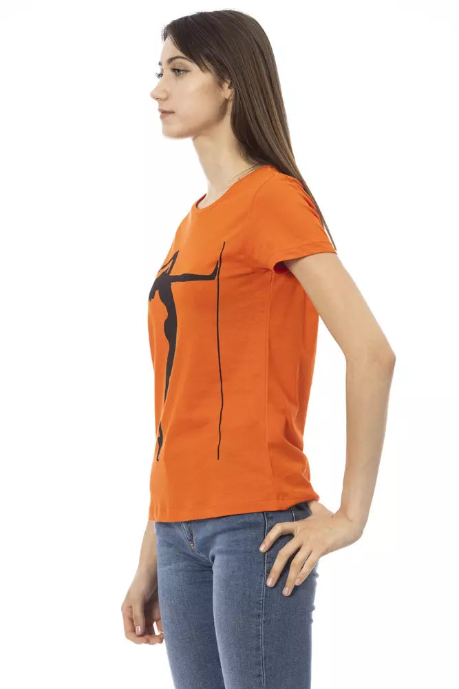 Trussardi Action T-shirt Femme Orange en Coton - Élégant et Confortable