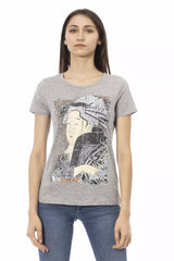 Trussardi Action T-Shirt Femme Gris en Coton - Élégant et Confortable