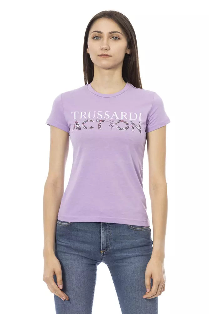 T-shirt Trussardi Action Femme en Coton Violet