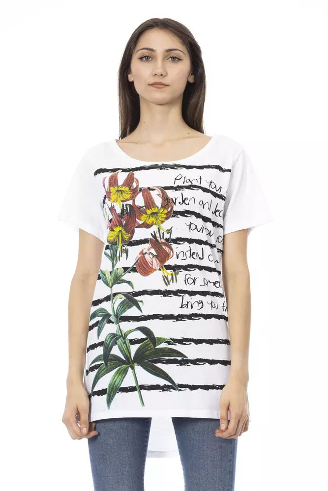 Trussardi Action T-Shirt Femme en Coton Blanc - Chic et Confortable
