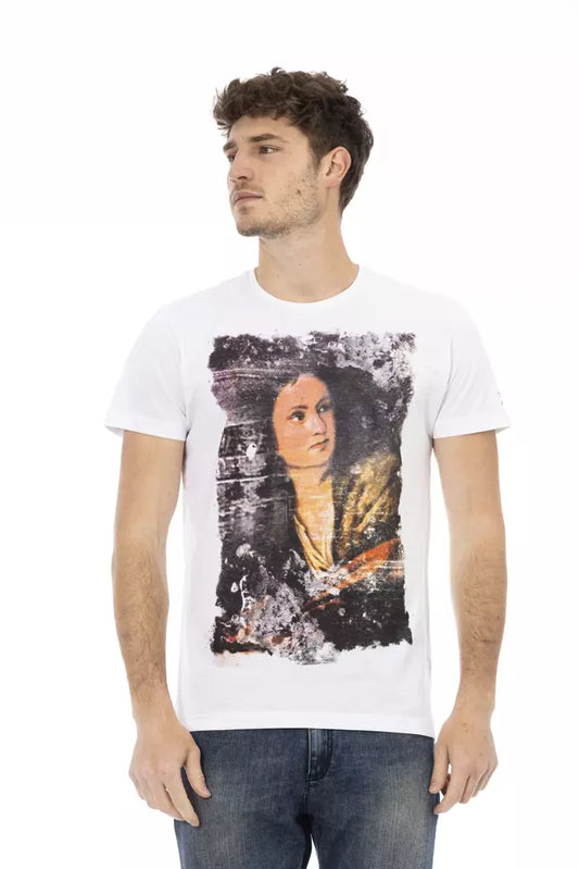 T-shirt homme en coton blanc Trussardi Action