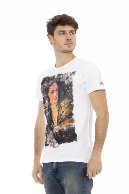 T-shirt homme en coton blanc Trussardi Action