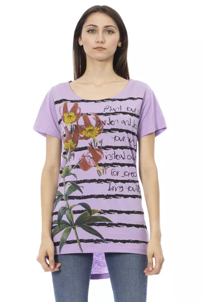 Trussardi Action Purple Cotton Women T-Shirt - Élégant et Confortable