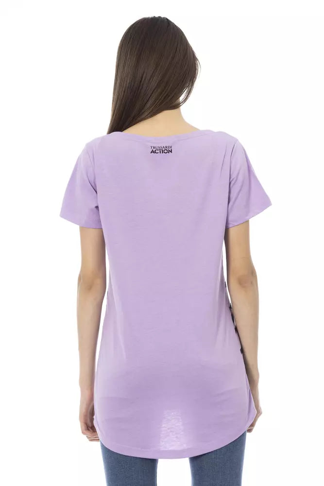 Trussardi Action Purple Cotton Women T-Shirt - Élégant et Confortable