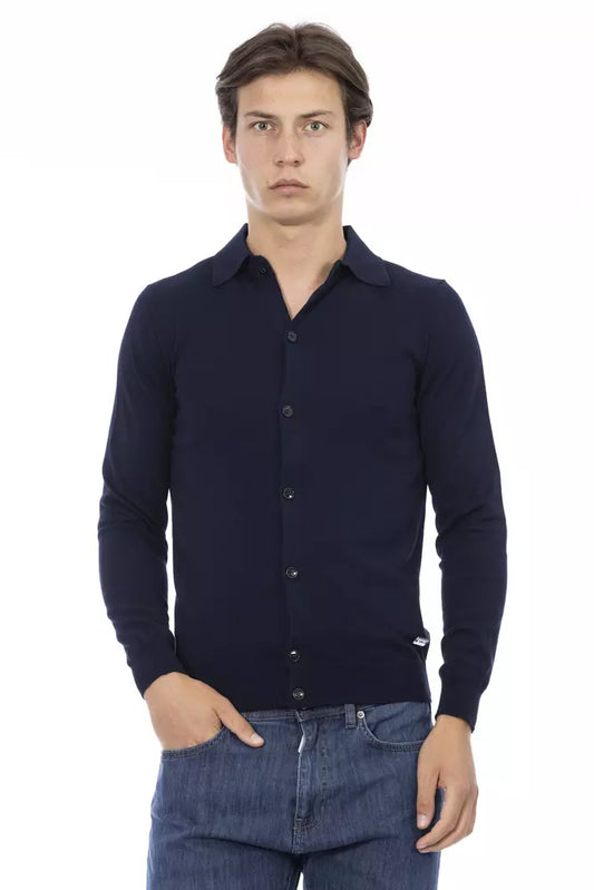 Chemise homme en coton bleu Baldinini Trend