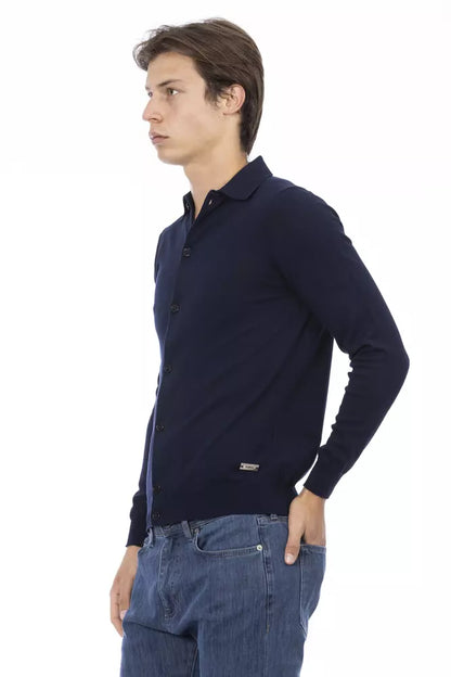Chemise homme en coton bleu Baldinini Trend