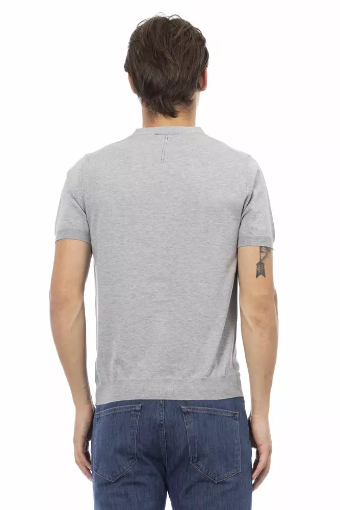 Pull en coton gris pour homme Baldinini Trend