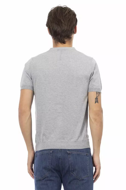 Pull en coton gris pour homme Baldinini Trend