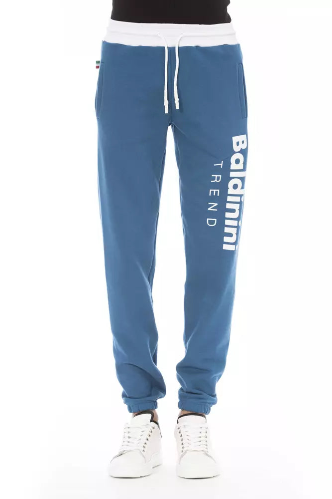 Pantalon de sport pour homme en coton bleu Baldinini Trend