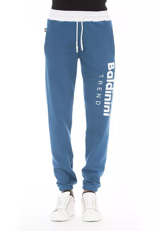 Pantalon de sport pour homme en coton bleu Baldinini Trend