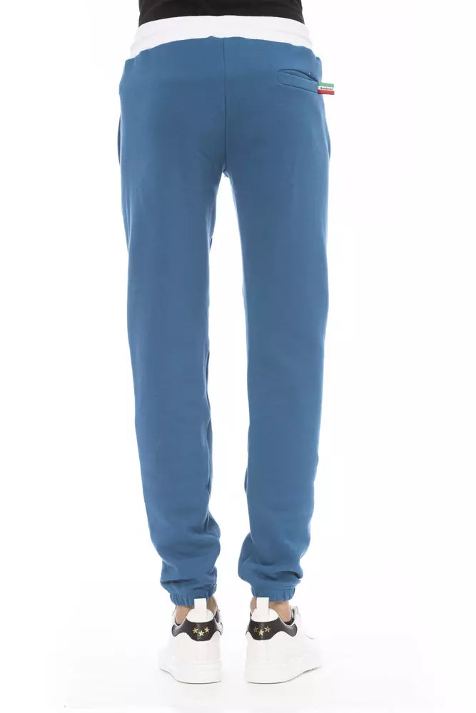 Pantalon de sport pour homme en coton bleu Baldinini Trend