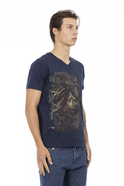 Trussardi heren T-shirt van katoen in de kleur 'Action Blue'