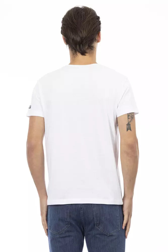 T-shirt homme en coton blanc Trussardi Action