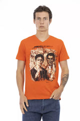 T-shirt homme en coton orange Trussardi Action