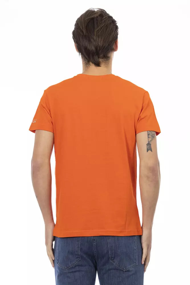 T-shirt homme en coton orange Trussardi Action