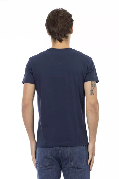 T-shirt homme en coton bleu Trussardi Action