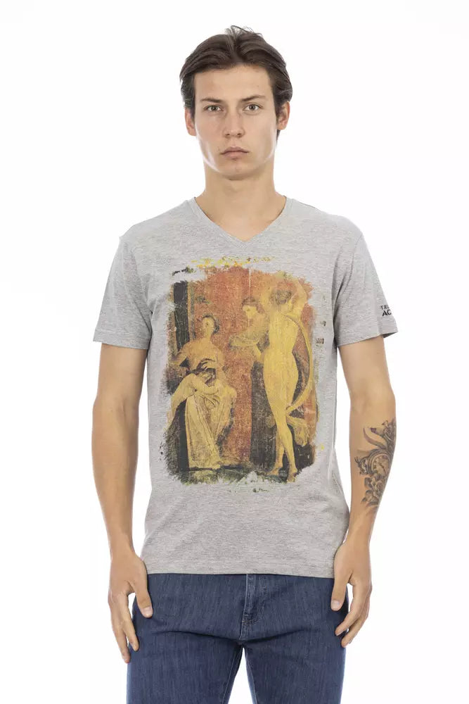 T-shirt homme en coton gris de Trussardi Action