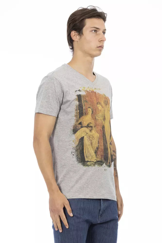 T-shirt homme en coton gris de Trussardi Action