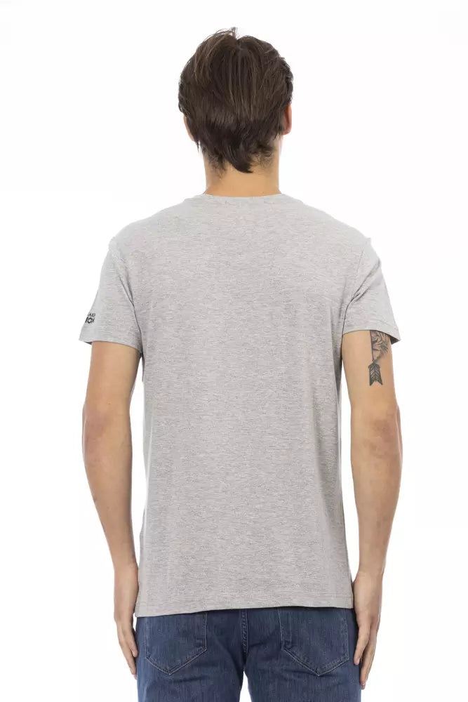 T-shirt homme en coton gris de Trussardi Action