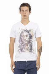 T-shirt homme en coton blanc Trussardi Action
