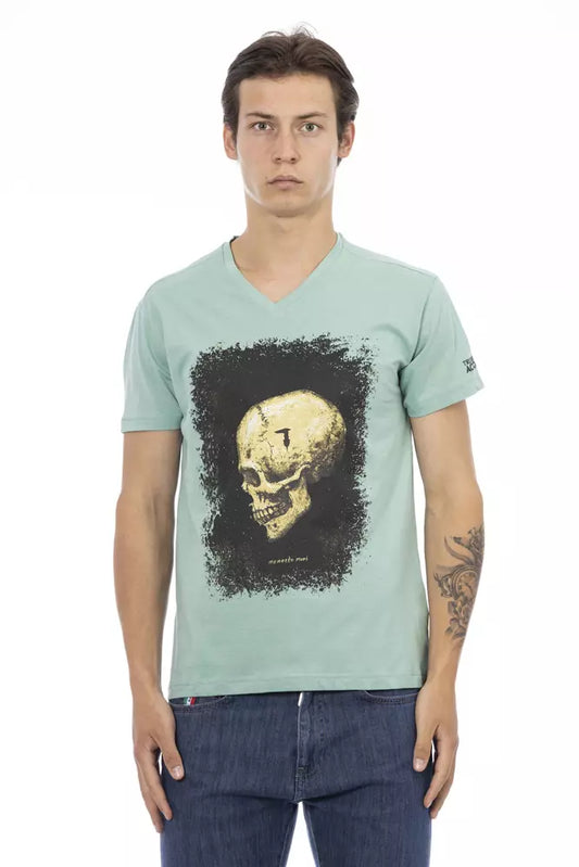 T-shirt homme en coton vert Trussardi Action