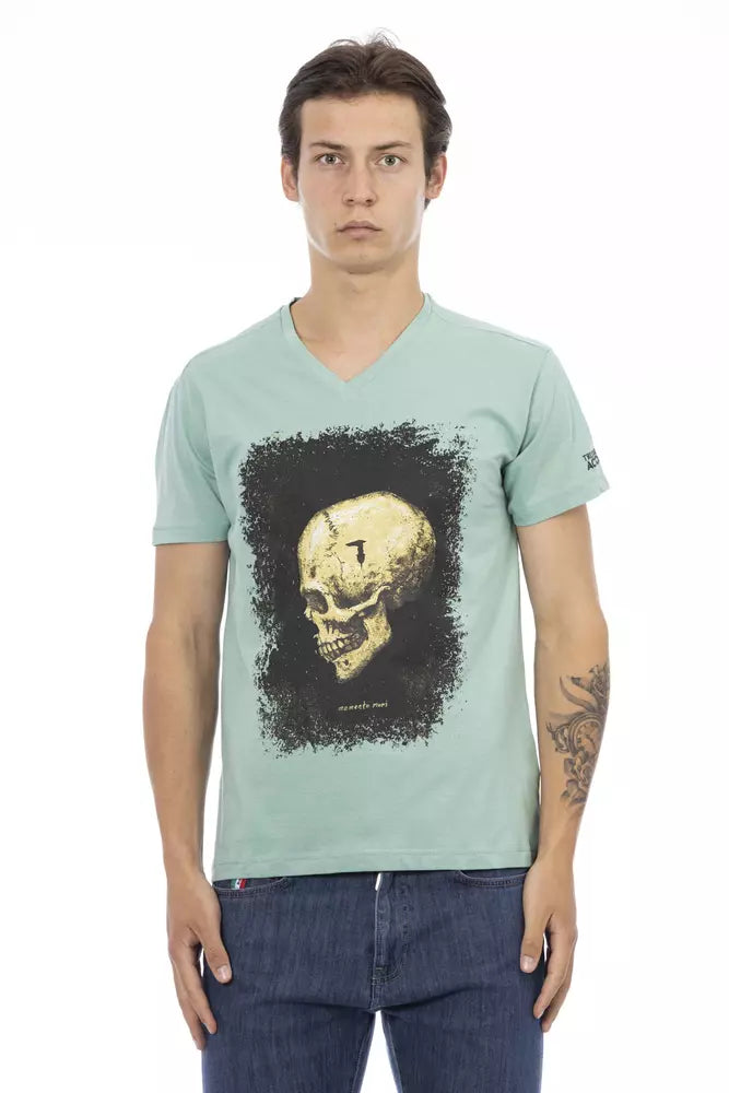 T-shirt homme en coton vert Trussardi Action