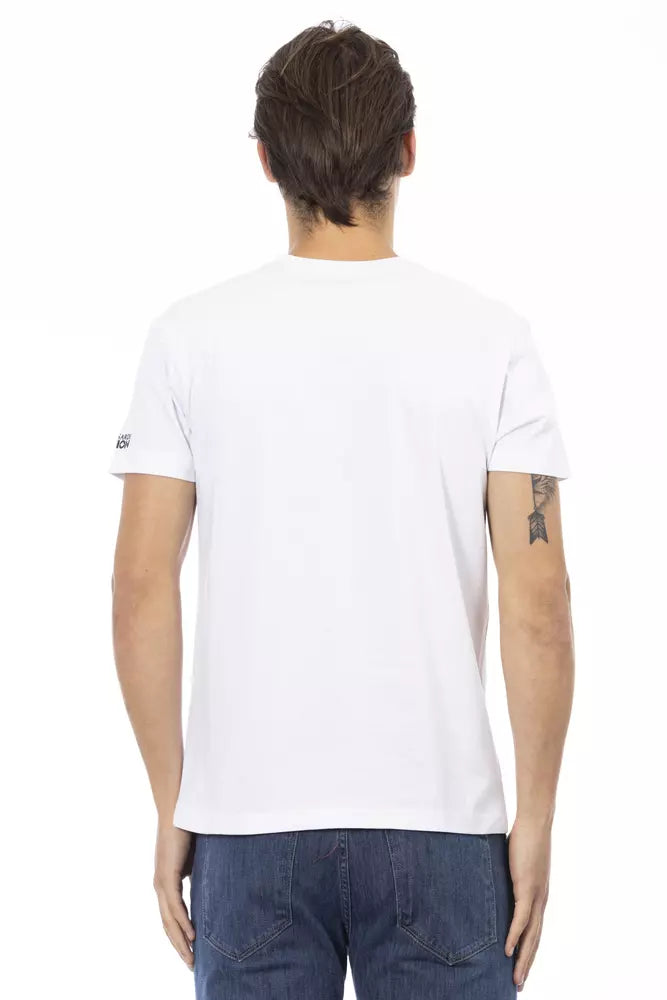 T-shirt homme en coton blanc Trussardi Action