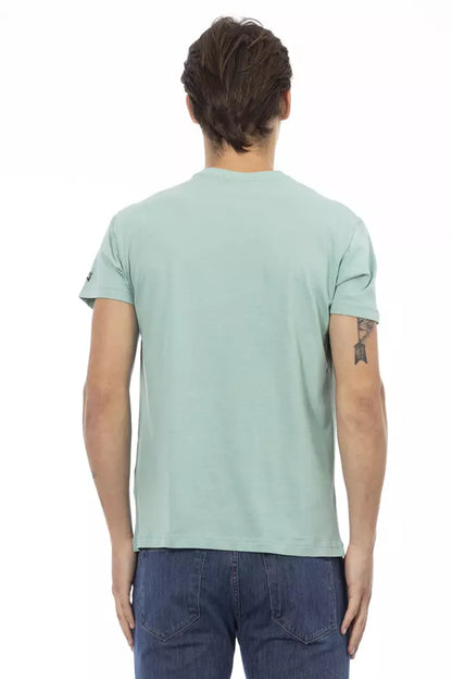 T-shirt homme en coton vert Trussardi Action