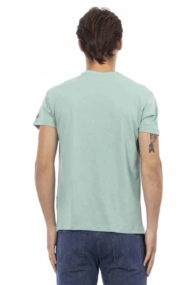 T-shirt homme en coton vert Trussardi Action