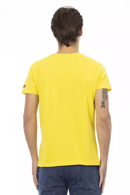 T-shirt homme en coton jaune Trussardi Action