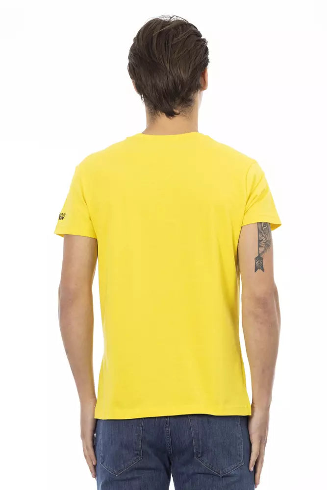T-shirt homme en coton jaune Trussardi Action