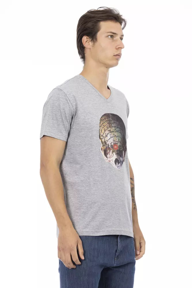 T-shirt homme en coton gris de Trussardi Action