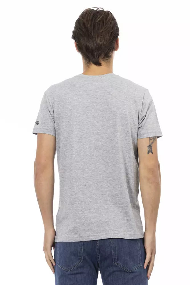 T-shirt homme en coton gris de Trussardi Action