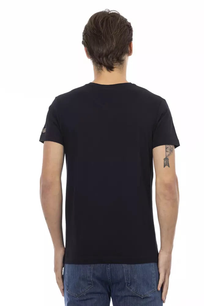 T-shirt homme en coton noir Trussardi Action