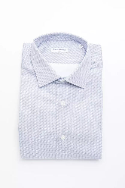 Chemise homme en coton bleu clair Robert Friedman
