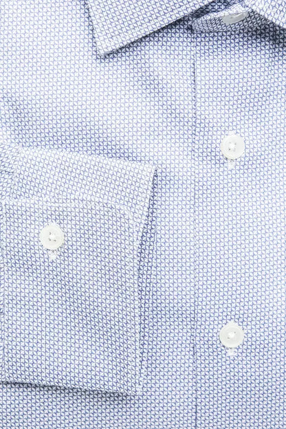 Chemise homme en coton bleu clair Robert Friedman