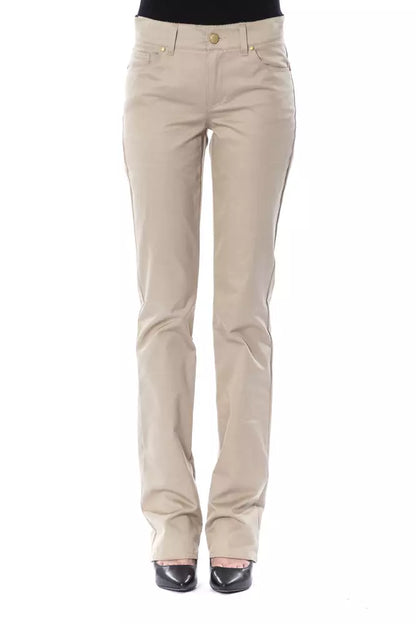 Pantalon pour femme en coton beige BYBLOS