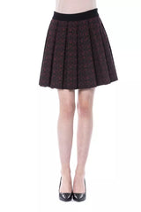 BYBLOS Jupe courte tulipe en coton marron pour femmes