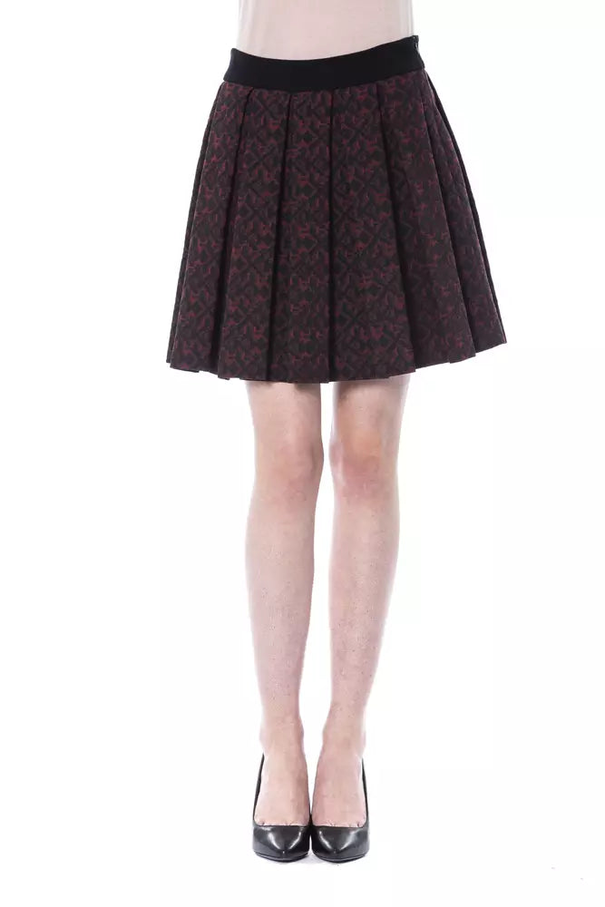 BYBLOS Jupe courte tulipe en coton marron pour femmes