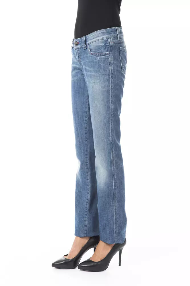 BYBLOS Jean Femme Regular Fit Bleu en Coton