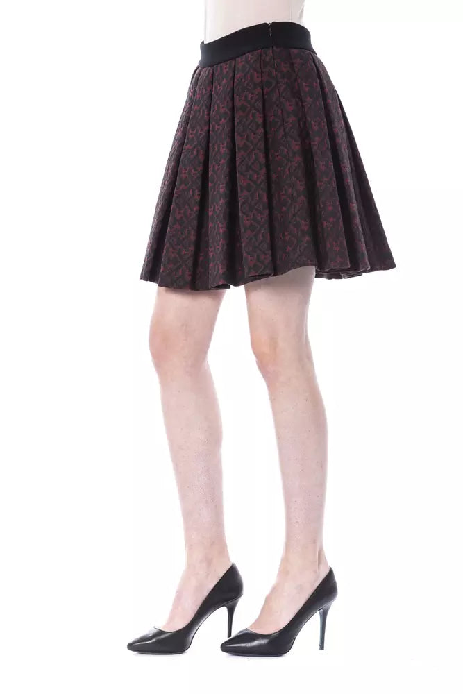 BYBLOS Jupe courte tulipe en coton marron pour femmes