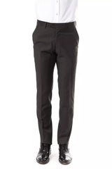Pantalon de costume gris en laine pour homme Uominitaliani