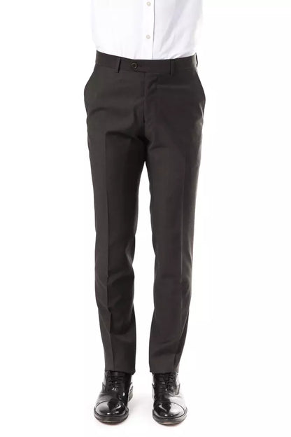 Pantalon de costume gris en laine pour homme Uominitaliani