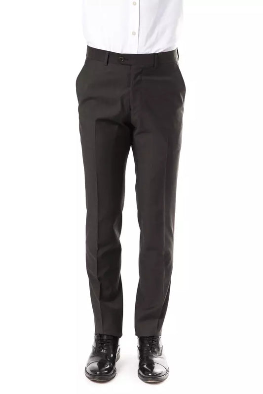 Pantalon de costume gris en laine pour homme Uominitaliani