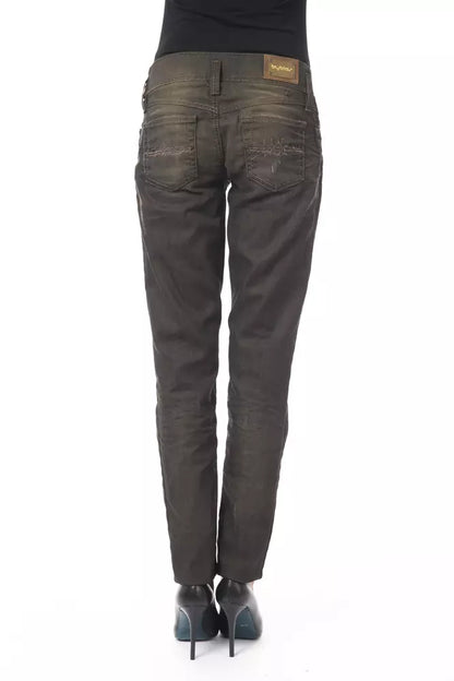 BYBLOS Zwarte katoenen dames jeans, normale pasvorm