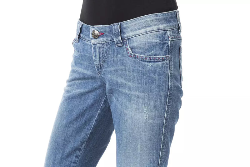 BYBLOS Jean Femme Regular Fit Bleu en Coton