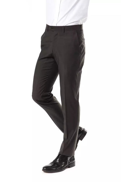 Pantalon de costume gris en laine pour homme Uominitaliani