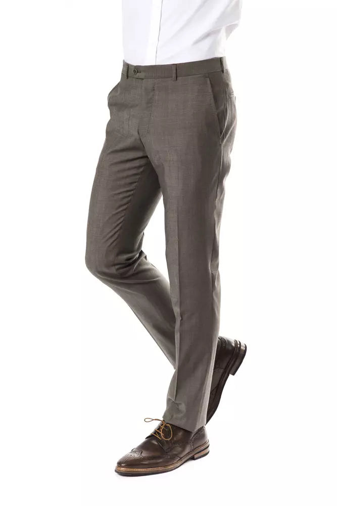 Pantalon de costume pour homme en laine grise Uominitaliani